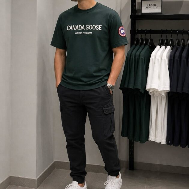 T shirt Canada Goose Top qualit VERT