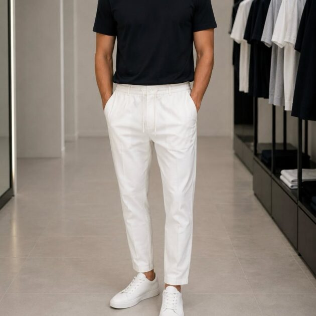 👖 Pantalon Lin Premium  Top Qualité blanc