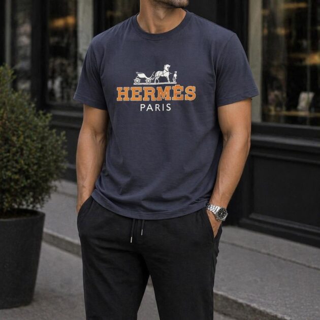 T-shirt Hermes 👕 Top qualité 👌 GRIS