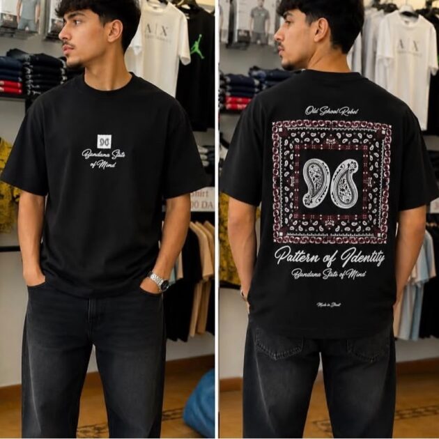 t shirt homme over size – noir